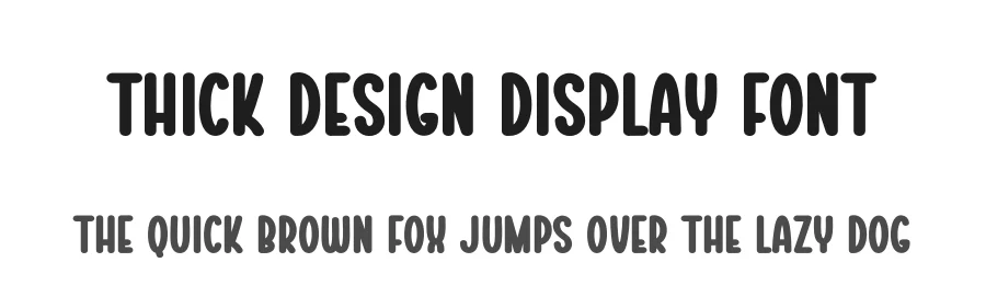 Thick Design Display Font by creativeletter — Display Font