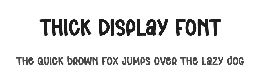 Thick Display Font by creativeletter — Display Font