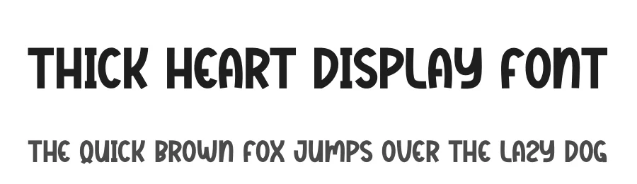 Thick Heart Display Font by andikastudio — Display Font