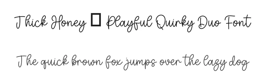 Thick Honey – Playful Quirky Duo Font by Siapgraph — Display Font