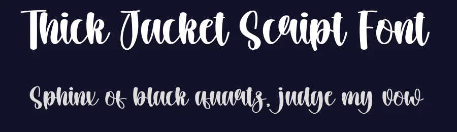 Thick Jacket Script Font by creativeletter — Script Handwritten Font — thumbnail 2