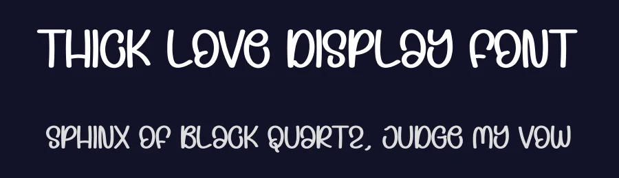 Thick Love Display Font by creativeletter — Display Font — thumbnail 2