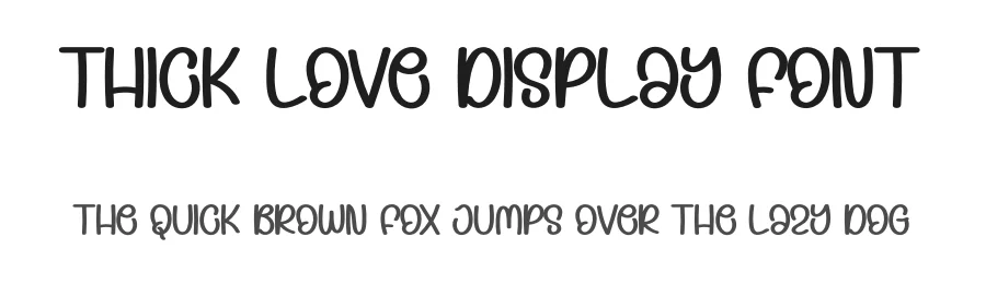 Thick Love Display Font by creativeletter — Display Font