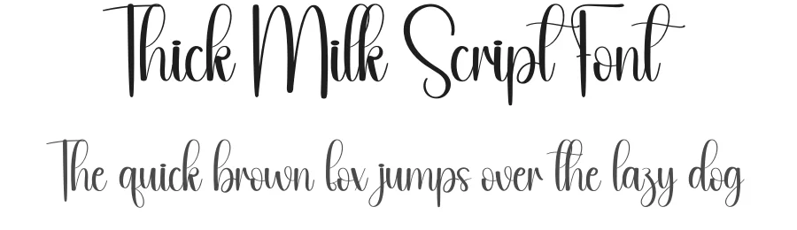Thick Milk Script Font by andikastudio — Script Handwritten Font