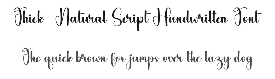 Thick – Natural Script Handwritten Font by andikastudio — Script Handwritten Font