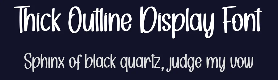 Thick Outline Display Font by creativeletter — Display Font — thumbnail 2