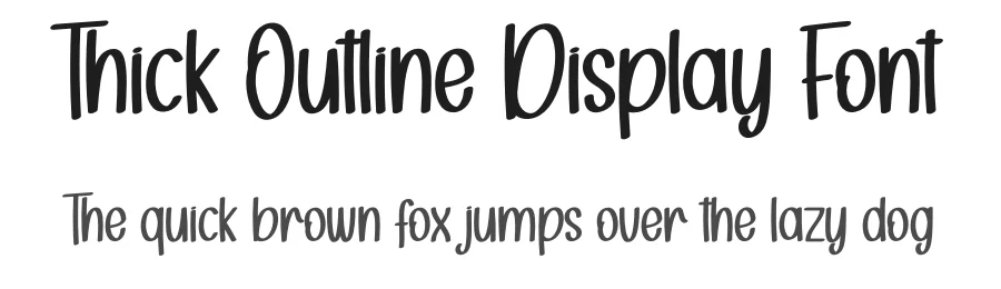 Thick Outline Display Font by creativeletter — Display Font