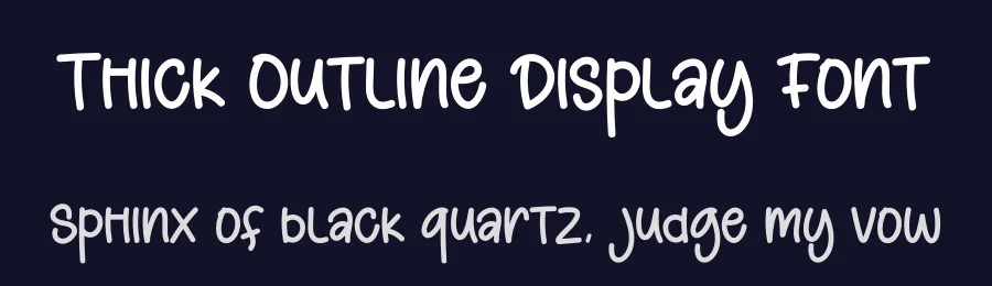 Thick Outline Display Font by creativeletter — Display Font — thumbnail 2