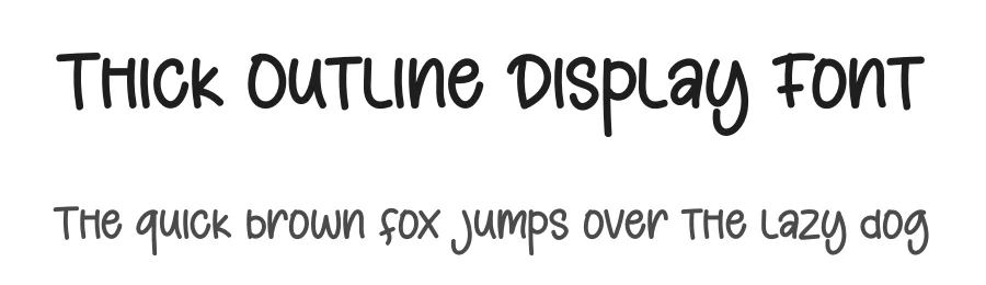 Thick Outline Display Font by creativeletter — Display Font