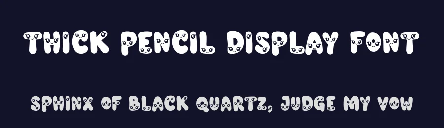 Thick Pencil Display Font by freshtypeink — Display Font — thumbnail 2
