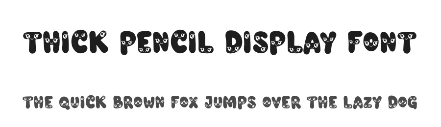 Thick Pencil Display Font by freshtypeink — Display Font