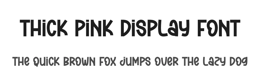 Thick Pink Display Font by andikastudio — Display Font