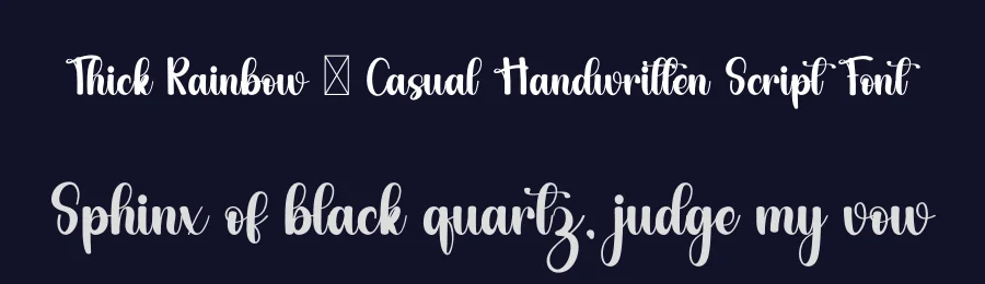 Thick Rainbow – Casual Handwritten Script Font by freshtypeink — Script Handwritten Font — thumbnail 2