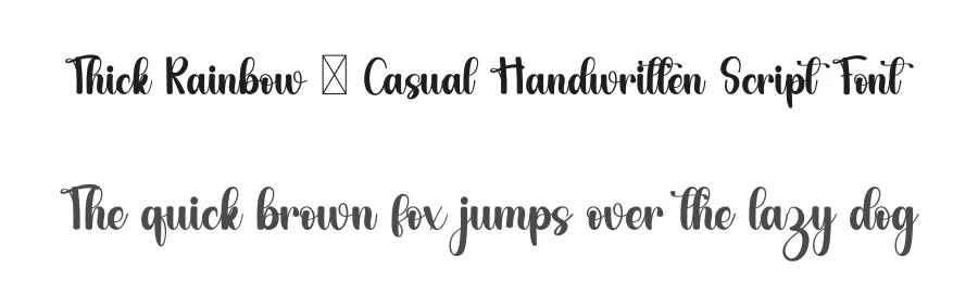 Thick Rainbow – Casual Handwritten Script Font by freshtypeink — Script Handwritten Font