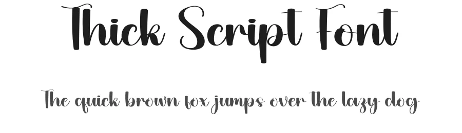 Thick Script Font by andikastudio — Script Handwritten Font