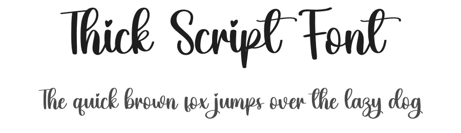 Thick Script Font by creativeletter — Script Handwritten Font