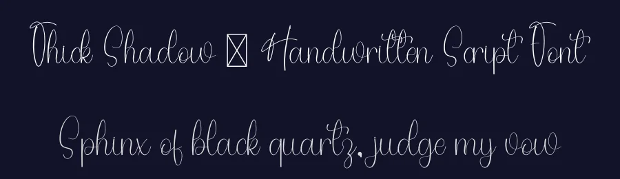 Thick Shadow – Handwritten Script Font by freshtypeink — Script Handwritten Font — thumbnail 2