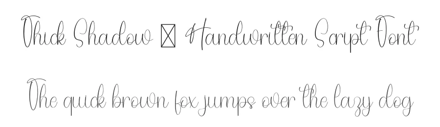 Thick Shadow – Handwritten Script Font by freshtypeink — Script Handwritten Font