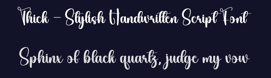 Thick – Stylish Handwritten Script Font by creativeletter — Script Handwritten Font — thumbnail 2
