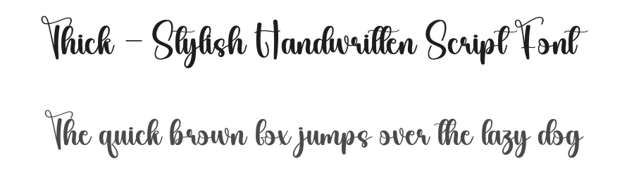 Thick – Stylish Handwritten Script Font by creativeletter — Script Handwritten Font