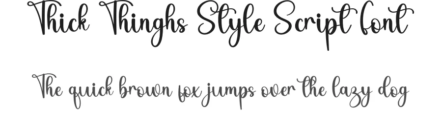 Thick Thinghs Style Script Font by inermediaSTUDIO — Script Handwritten Font