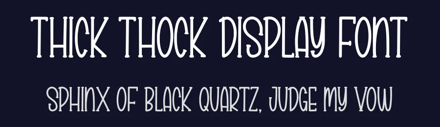 Thick Thock Display Font by Minimalist Eyes — Display Font — thumbnail 2