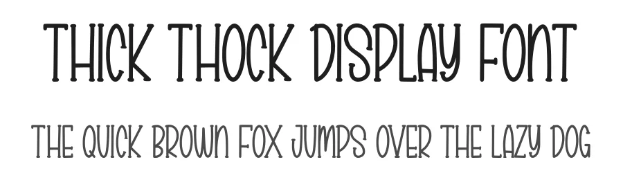 Thick Thock Display Font by Minimalist Eyes — Display Font