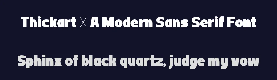 Thickart – A Modern Sans Serif Font by Marvadesign — Display Font — thumbnail 2