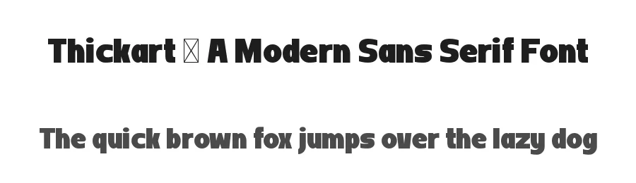 Thickart – A Modern Sans Serif Font by Marvadesign — Display Font