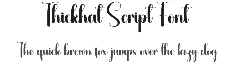Thickhat Script Font by andikastudio — Script Handwritten Font