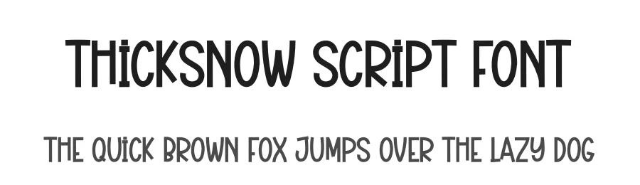 Thicksnow Script Font by creativeletter — Display Font