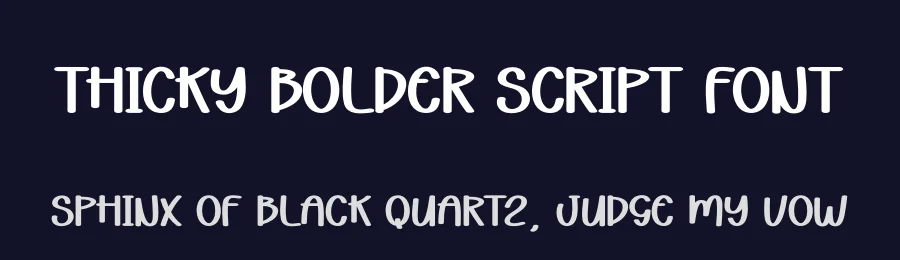 Thicky Bolder Script Font by creativeletter — Display Font — thumbnail 2