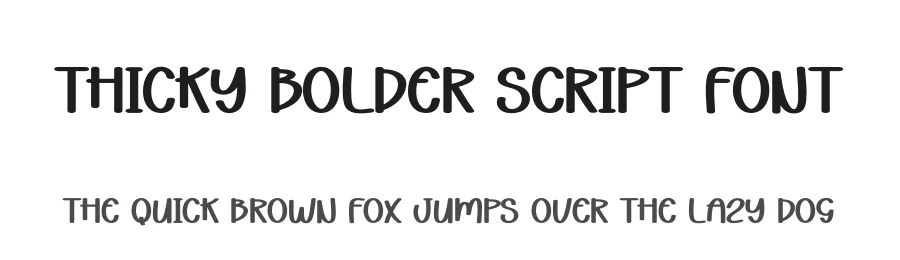 Thicky Bolder Script Font by creativeletter — Display Font