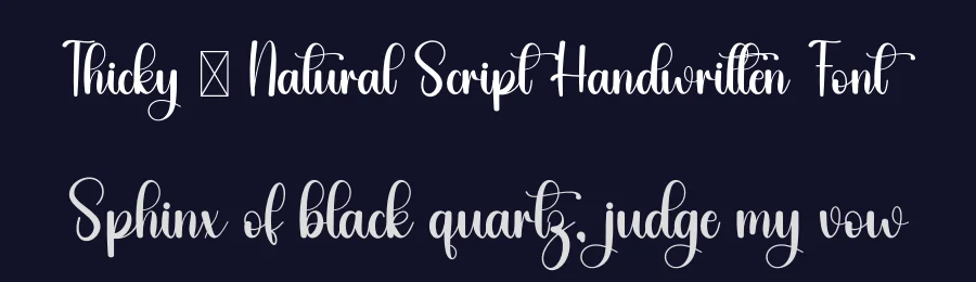Thicky – Natural Script Handwritten Font by freshtypeink — Script Handwritten Font — thumbnail 2