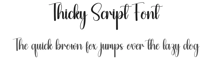 Thicky Script Font by creativeletter — Script Handwritten Font