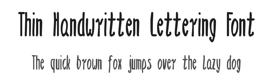 Thin Handwritten Lettering Font by zai — Script Handwritten Font