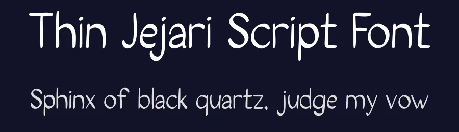 Thin Jejari Script Font by imamfathoni0 — Script Handwritten Font — thumbnail 2