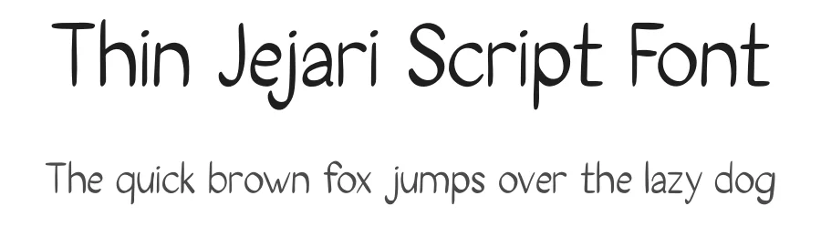 Thin Jejari Script Font by imamfathoni0 — Script Handwritten Font
