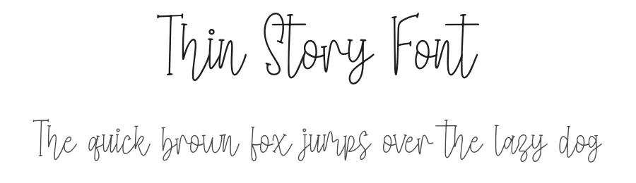 Thin Story Font by Forberas Foundry — Script Handwritten Font