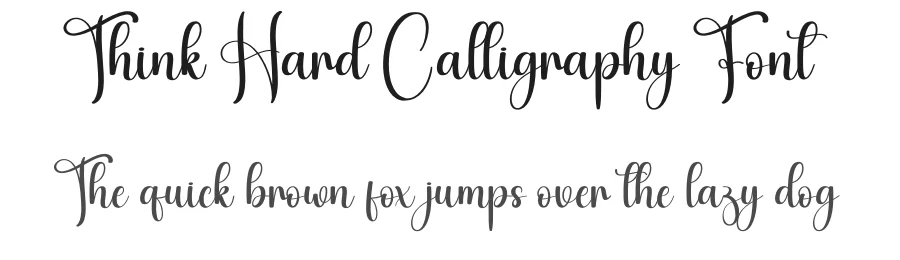 Think Hard Calligraphy Font by andikastudio — Script Handwritten Font