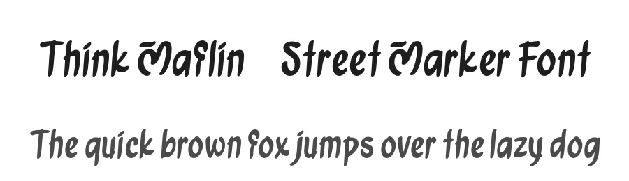 Think Maflin – Street Marker Font by productype — Display Font
