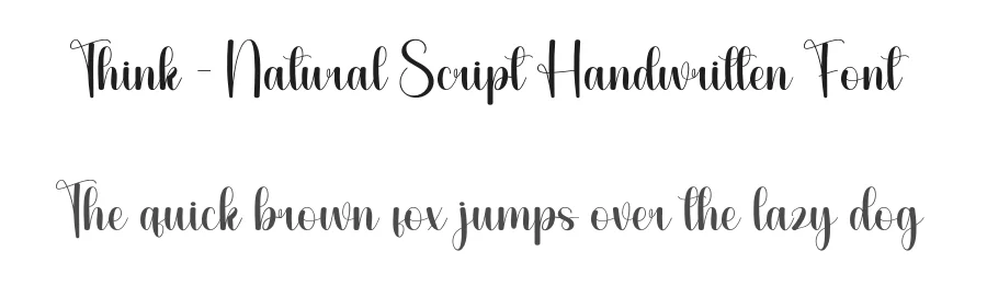 Think – Natural Script Handwritten Font by andikastudio — Script Handwritten Font