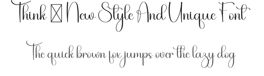 Think – New Style And Unique Font by freshtypeink — Script Handwritten Font