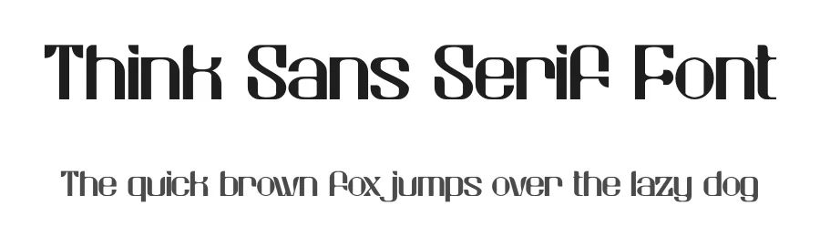 Think Sans Serif Font by embuntype β Display Font