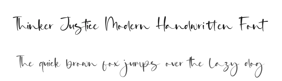 Thinker Justice Modern Handwritten Font by balpirick — Script Handwritten Font
