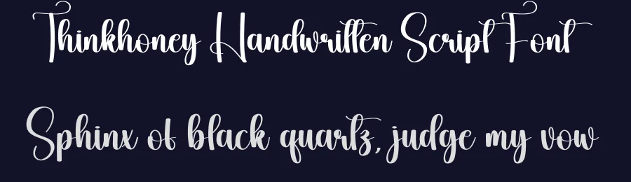 Thinkhoney Handwritten Script Font by creativeletter — Script Handwritten Font — thumbnail 2