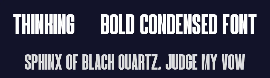 Thinking – Bold Condensed Font by Craftedtype — Decorative Font — thumbnail 2
