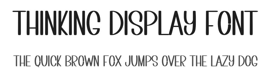 Thinking Display Font by inermediaSTUDIO — Display Font