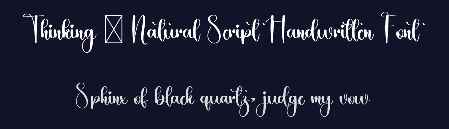 Thinking – Natural Script Handwritten Font by freshtypeink — Script Handwritten Font — thumbnail 2