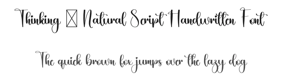 Thinking – Natural Script Handwritten Font by freshtypeink — Script Handwritten Font